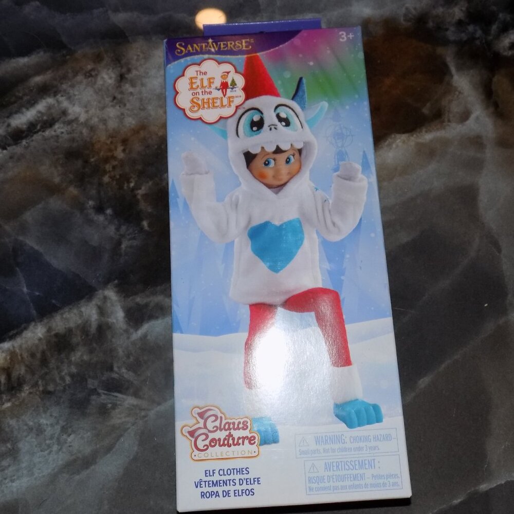 Claus Couture Elf on the Shelf Clothing Yeti Monster Hoodie Set Outfit NEW - Picture 2 of 3